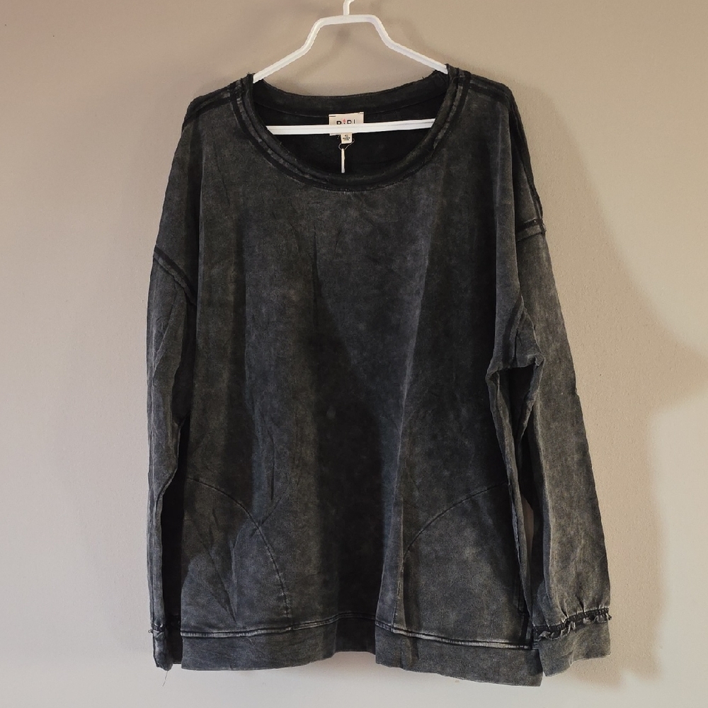 BiBi Black Long Sleeve Cotton Top